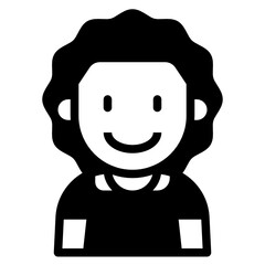 kid glyph icon