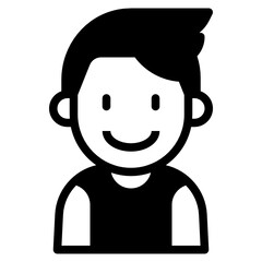 kid glyph icon