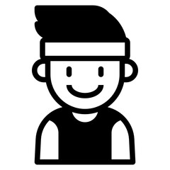 kid glyph icon