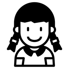 kid glyph icon