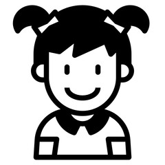 kid glyph icon