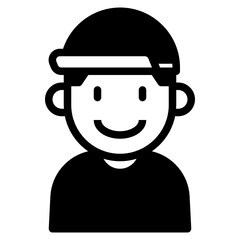 kid glyph icon