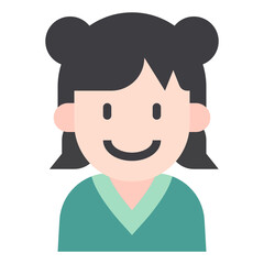 girl flat icon