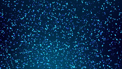 青色のパーティクル舞う火の粉イメージ背景