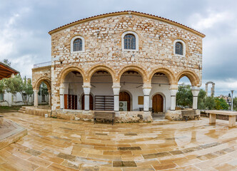 Fototapeta premium Hisar Mosque view in Didim Town of Turkey