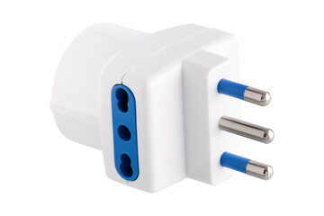 Plug Adapter isolated on white background. Full depth of field with clipping path.