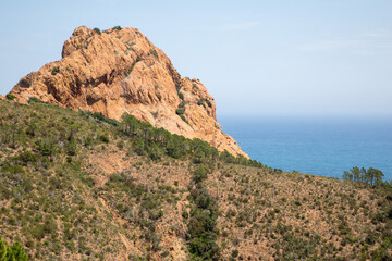 Red rock formations at the 