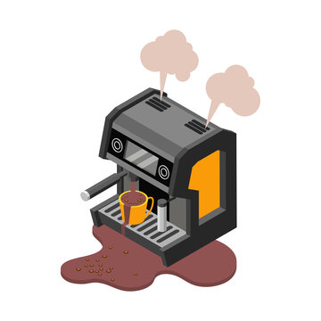 recommend clip art: Broken Coffee Machine