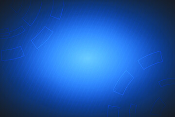 Technology background with particles element. Abstract background on blue color with iconic of connection.