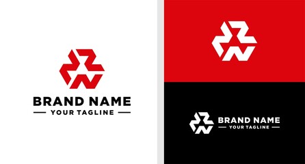 LETTER N LOGO GEOMETRIC MASCULINE EDITABLE