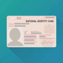 United Kingdom national identity card (flat design)