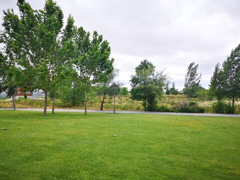 University campus in south madrid in a cloudy day