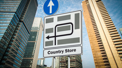 Street Sign to Country Store