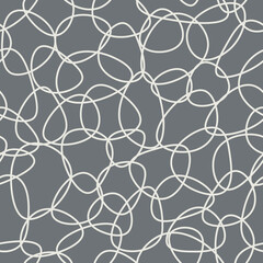 Vector seamless drawing outline pattern - hand drawn endless design. Abstract repeatable background