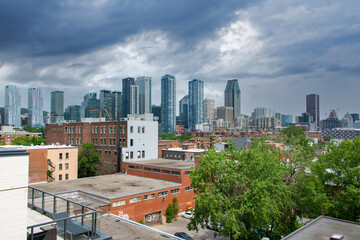 View of downtown Montreal adjacent to the Griffintown district