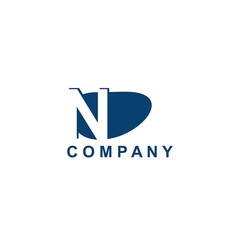 Company Logo Initial Letter N Negative Space vector design for business brands identity
