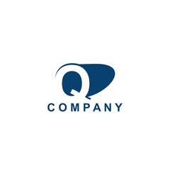 Fototapeta premium Company Logo Initial Letter Q Negative Space vector design for business brands identity