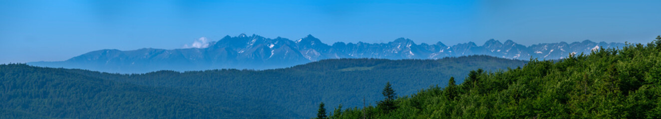 Panorama Tatr z Beskidu Wyspowego - Kutrzyca