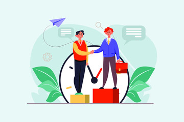 Businessmen handshake agreement