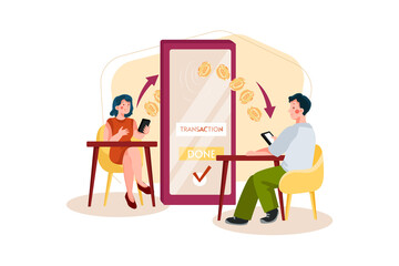 Transaction Per Seconds Illustration concept. Flat illustration isolated on white background.