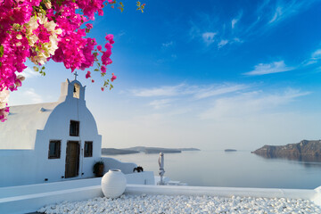beautiful details of Santorini island, Greece - obrazy, fototapety, plakaty