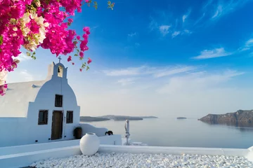 Fotobehang beautiful details of Santorini island, Greece © neirfy