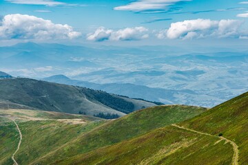 Fototapeta na wymiar Majestic Carpathian Mountain Gemba, Pylypets', part of Borzhava mountain system. Mountain landscape. Ukraine.
