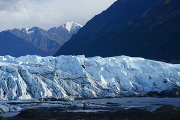 mountain and glacier