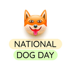 Abstract Happy Dog Day Animal Pet Head Background Vector Design Style For Poster Or Postcard