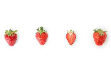 Fresh tasty strawberry isolated on white background