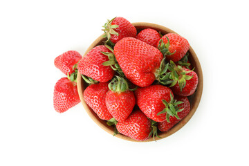 Fresh tasty strawberry isolated on white background