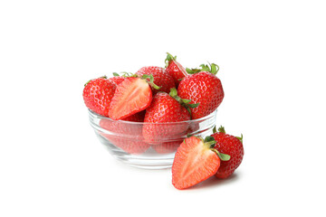 Fresh tasty strawberry isolated on white background