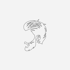 Fototapeta na wymiar style haircut icon illustration