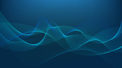 swaying wavy lines Abstract Wave background blue