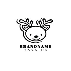cute deer logo icon design vector vector illustration