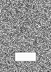 Design cover book. Composition Notebook, College Notebooks, School Notebook. Abstract background. Doodle style. Back to school