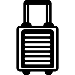 luggage solid line icon