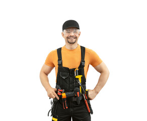portrait worker with construction tools - 440815674