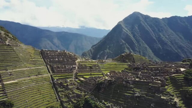 Machu Picchu (Peru, Southa America), a UNESCO World Heritage Site (aerial view)