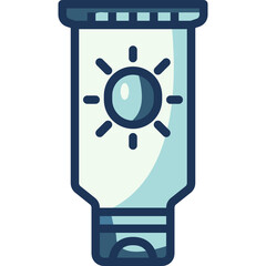 sun cream two tone icon