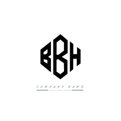 BBH letter logo design with polygon shape. BBH polygon logo monogram. BBH cube logo design. BBH hexagon vector logo template white and black colors. BBH monogram, BBH business and real estate logo. 