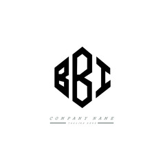 BBI letter logo design with polygon shape. BBI polygon logo monogram. BBI cube logo design. BBI hexagon vector logo template white and black colors. BBI monogram, BBI business and real estate logo. 
