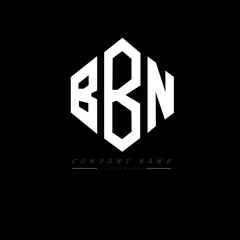 BBN letter logo design with polygon shape. BBN polygon logo monogram. BBN cube logo design. BBN hexagon vector logo template white and black colors. BBN monogram, BBN business and real estate logo. 
