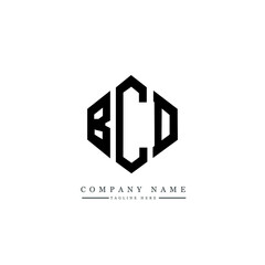 BCD letter logo design with polygon shape. BCD polygon logo monogram. BCD cube logo design. BCD hexagon vector logo template white and black colors. BCD monogram, BCD business and real estate logo.  