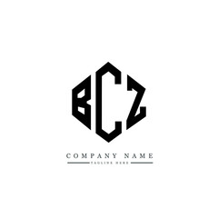 BCZ letter logo design with polygon shape. BCZ polygon logo monogram. BCZ cube logo design. BCZ hexagon vector logo template white and black colors. BCZ monogram, BCZ business and real estate logo. 