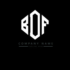 BDF letter logo design with polygon shape. BDF polygon logo monogram. BDF cube logo design. BDF hexagon vector logo template white and black colors. BDF monogram, BDF business and real estate logo. 