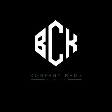 BCK letter logo design with polygon shape. BCK polygon logo monogram. BCK cube logo design. BCK hexagon vector logo template white and black colors. BCK monogram, BCK business and real estate logo. 