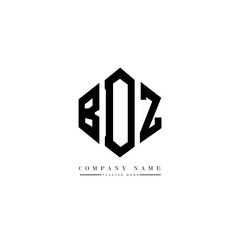 BDZ letter logo design with polygon shape. BDZ polygon logo monogram. BDZ cube logo design. BDZ hexagon vector logo template white and black colors. BDZ monogram, BDZ business and real estate logo. 