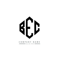 BEC letter logo design with polygon shape. BEC polygon logo monogram. BEC cube logo design. BEC hexagon vector logo template white and black colors. BEC monogram, BEC business and real estate logo. 