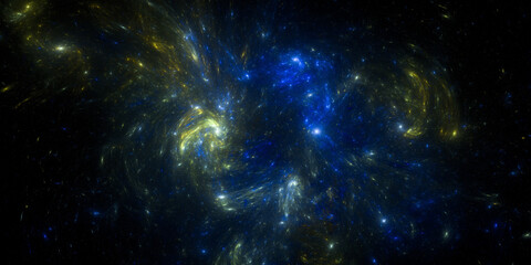 Banner Star field background . Starry outer space background texture . Colorful Starry Night Sky Outer Space background. 3D illustration
